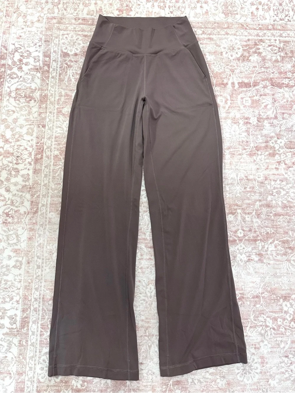NWOT 🩶 High Waisted Taupe Track Pants - 31” Inseam - Picture 2 of 8